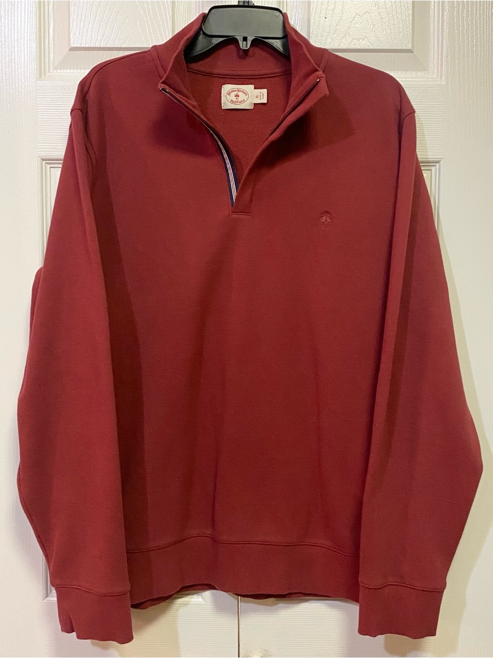 Brooks Brothers Men's Quarter-Zip Sweater - Wine (Sz XL)